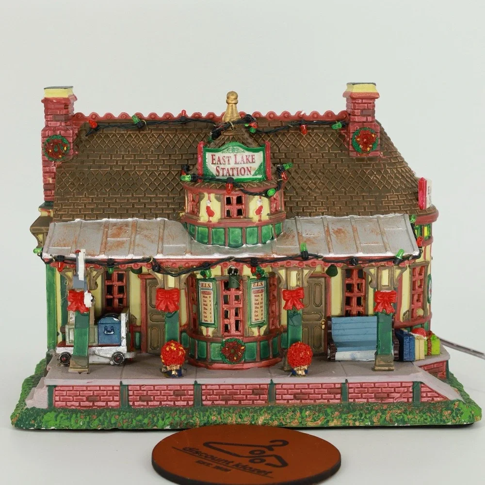 Carole Towne Collection Lemax East Lake Station 2014 Lights Music Works #0577510